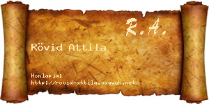 Rövid Attila névjegykártya