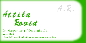 attila rovid business card